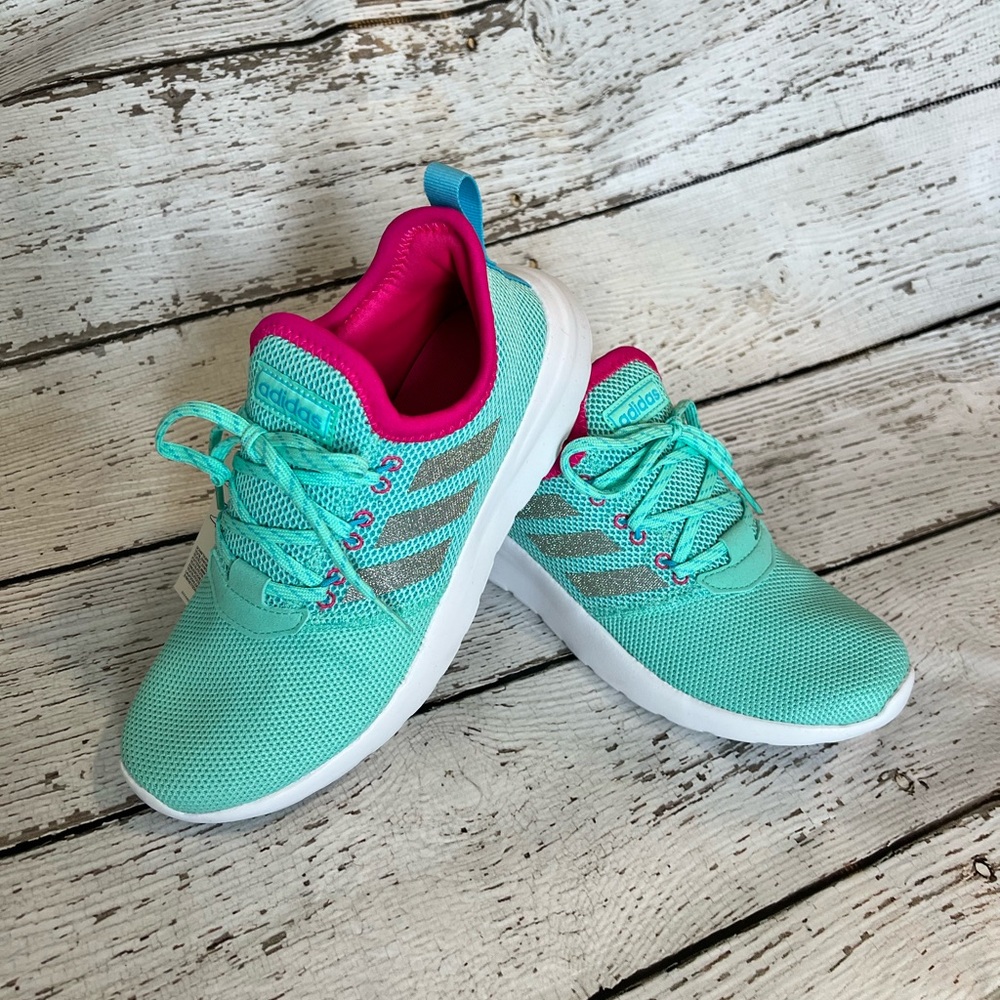 Adidas Kids' Aqua and Fuchsia Sneakers
